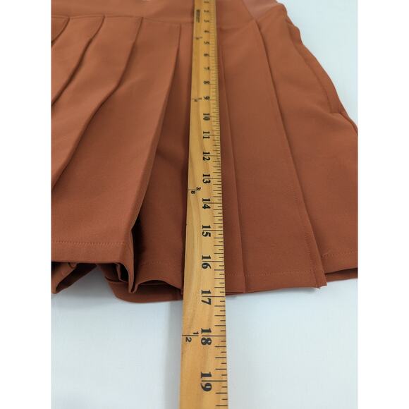 Athleta Endless Pleated Skort In Rust Orange Tennis Golf Athleisure Womens 8 New - Picture 12 of 12